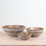 Large Mango Wood Serving Bowl, 30cm