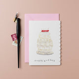 Vintage Wedding Cake Wedding Card
