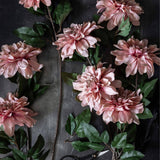 Artificial Dahlia ‘Flamingo’ – Realistic Silk Faux Flower Stem