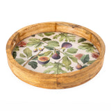 Stunning Fig Enamel Inlay Tray – Decorative Home Accent