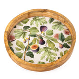 Stunning Fig Enamel Inlay Tray – Decorative Home Accent