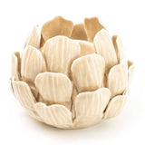 Artichoke Candle Holder in Cream