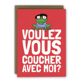 Funny Anniversary Card - A6 - Voulez Vous Frog Card