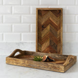 Acacia & Mango Chevron Serving Tray Small