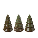 High-quality porcelain tree finished in a beautiful green melange glaze