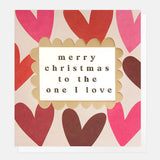 Love Hearts Christmas Card To The One I Love