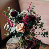 Fireside Pink Christmas Posy