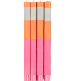 British Colour Standards Striped Candles - Orange Flame Neyron & Willow