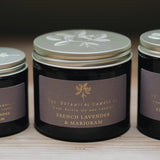 The Botanical Candle Company - French Lavender & Marjoram Soy Candle in an Amber Jar