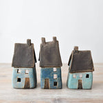 Coastal blue ceramic house