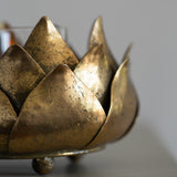 Golden Artichoke Candle Holder