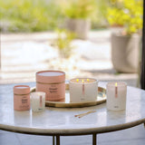 blend of rose, jasmine and amber. triple wick candle