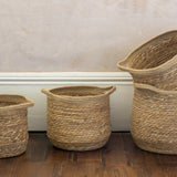 Basket - Jute And Straw With Rope Trim