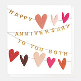 Hearts Bunting To You Both Anniversary Card