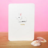 New baby bunny greetings card