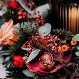 Mr Selfridge Table Wreath – A Luxurious Christmas Centrepiece in Rich Jewel Tones