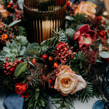 Mr Selfridge Table Wreath – A Luxurious Christmas Centrepiece in Rich Jewel Tones