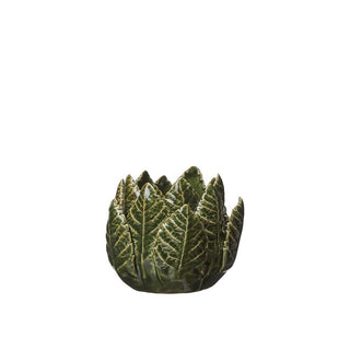 Nea Leaf Ceramic Candle Holder