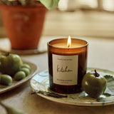 tomato leaf, bay and lemon oil blend in Plum & Ashby’s Kitchen Candle