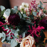 Fireside Pink Christmas Posy