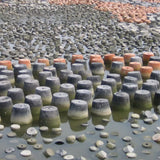 Antiqued Redstone Ribbed Pots