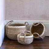 Basket - Jute And Straw With Cream Braid
