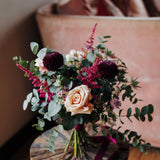 Fireside Pink Christmas Posy