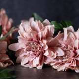 Artificial Dahlia ‘Flamingo’ – Realistic Silk Faux Flower Stem