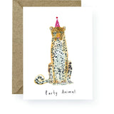 Party Leopard Birthday Card