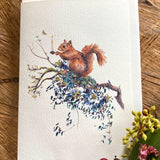 Squirrel Gift Christmas Card