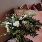 White Pearls & Starlight Christmas Bouquet