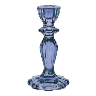 Boho Glass Candle Stick - Navy Blue