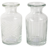 Vintage Etched Bud vases