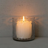 Hurricane Glass Etched Laurel Leaf