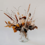 Glass Apothecary Vase of Dried Flowers