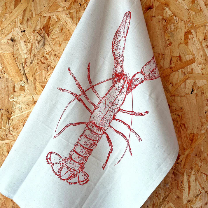 Lottie Day Tea Towel with a Lobster Design 