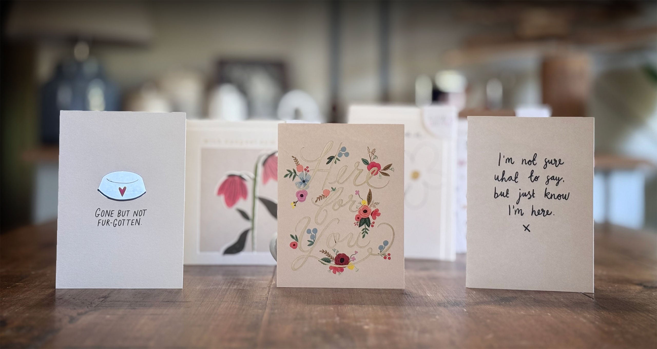 Curated collection of thinking of you cards at Mad Lilies