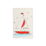 Sailing Boat Card (Ahoy!) – Luxury Hand-Painted Letterpress Card