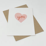 You Heart Card – Textured Love Greeting Card