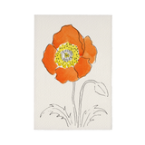 Charleston Oriental Poppy Card – Luxury Letterpress Art Card