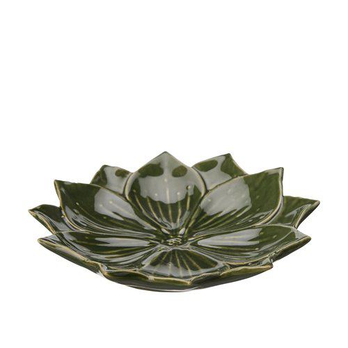 LILLY Green Melange Stoneware Plate