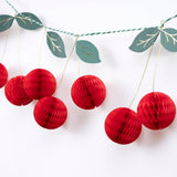 Meri Meri Cherry Honeycomb Paper Garland – 3D Party Decoration