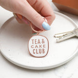 Tea & Cake Club Enamel Keyring