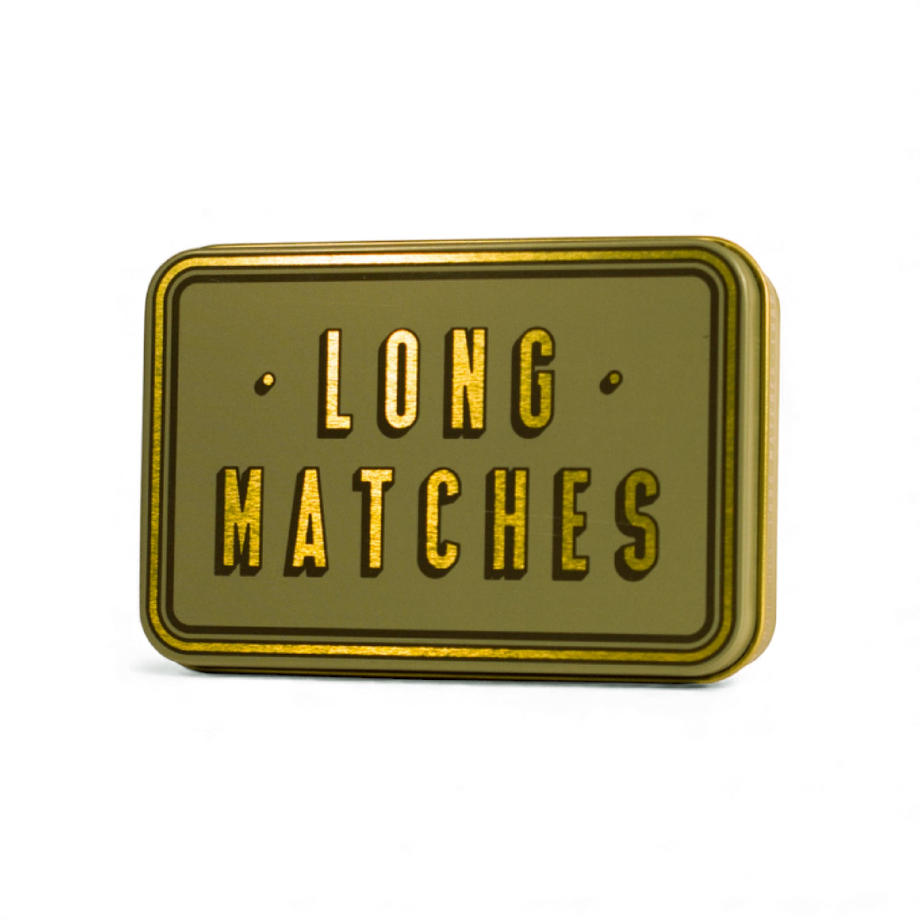 TINIT Long Match Tins – Decorative Storage for Extra-Long Matches