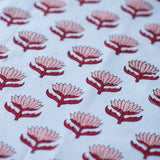 Lotus Flower Cherry Napkins (Set of 6) – Handmade Cotton Table Linen