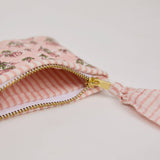 Organic Cotton Zipped Pouch Duo - Floral Blush