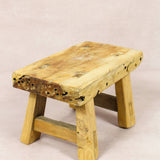 Vintage Reclaimed Elm Wood Stool - The Winnie