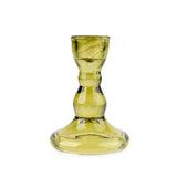 Small Green Glass Candleholder