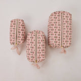 Organic Cotton Toiletry Bag (Medium) - Ditsy Floral Blush