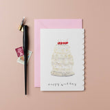 Vintage Wedding Cake Wedding Card